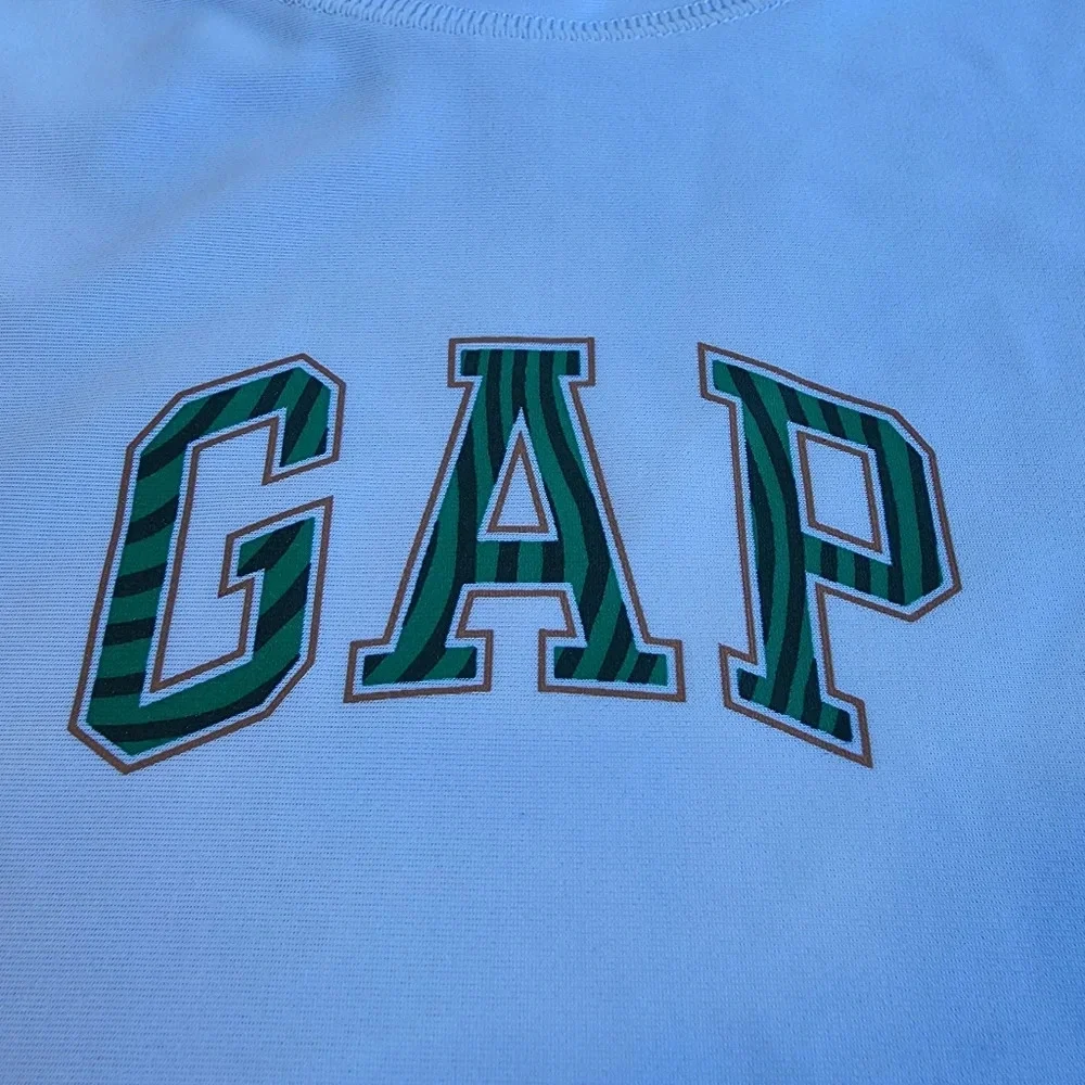 GAP Kids White Green Rush Guard Boy's Long Sleeves Top Shirt Sz XL